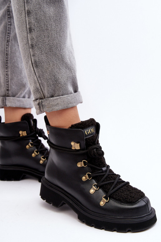 Peau Bottes chaussures Féminin GOE MM2N4082 couleur noire