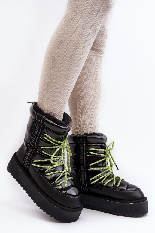 Bottes de neige Féminin Sur une semelle épaisse Végétalien D.Franklin DFSH371007 couleur noire Bottes de neige Féminin Sur une semelle épaisse Végétalien D.Franklin DFSH371007 couleur noire