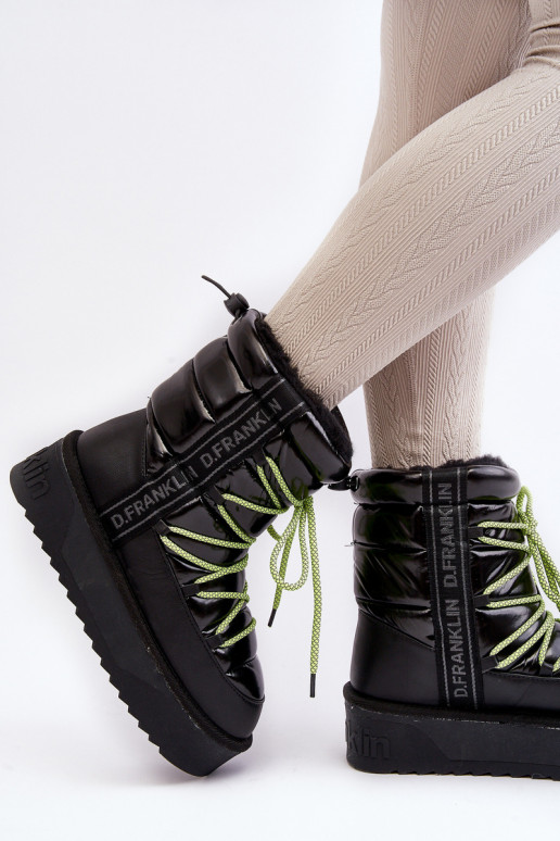 Bottes de neige Féminin Sur une semelle épaisse Végétalien D.Franklin DFSH371007 couleur noire Bottes de neige Féminin Sur une semelle épaisse Végétalien D.Franklin DFSH371007 couleur noire