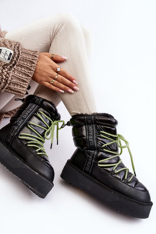 Bottes de neige Féminin Sur une semelle épaisse Végétalien D.Franklin DFSH371007 couleur noire Bottes de neige Féminin Sur une semelle épaisse Végétalien D.Franklin DFSH371007 couleur noire