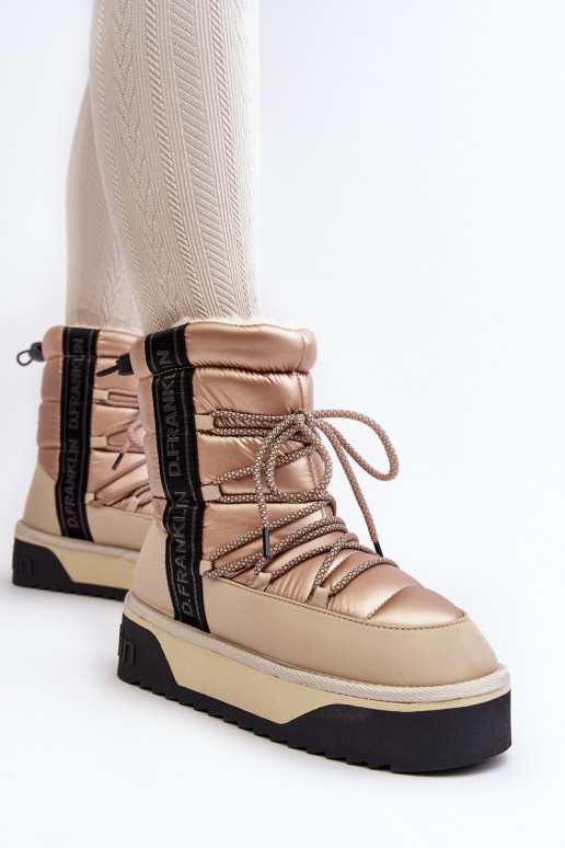 Bottes de neige Féminin Sur une semelle épaisse Végétalien D.Franklin DFSH371006 beige Bottes de neige Féminin Sur une semelle épaisse Végétalien D.Franklin DFSH371006 beige