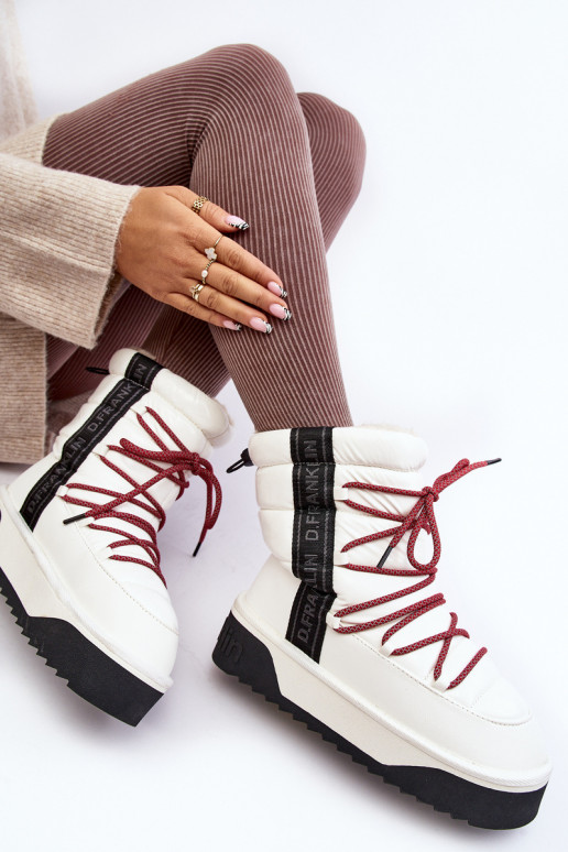 Bottes de neige Féminin Sur une semelle épaisse Végétalien D.Franklin DFSH371007 couleur blanche Bottes de neige Féminin Sur une semelle épaisse Végétalien D.Franklin DFSH371007 couleur blanche