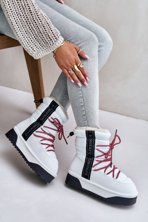 Bottes de neige Féminin Sur une semelle épaisse Végétalien D.Franklin DFSH371007 couleur blanche Bottes de neige Féminin Sur une semelle épaisse Végétalien D.Franklin DFSH371007 couleur blanche