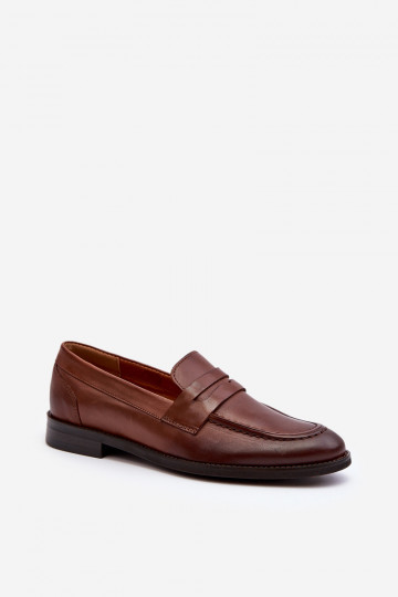 Mocassins en cuir pour hommes Zazoo 1570/1 couleur marron