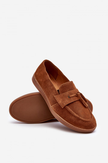 Mocassins en suédine pour hommes Zazoo 1566 couleur marron chaud 2