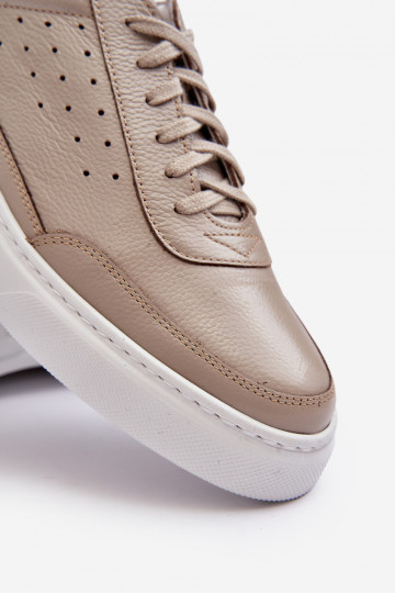 Baskets en cuir pour hommes Zazoo 1544 couleur sable 2