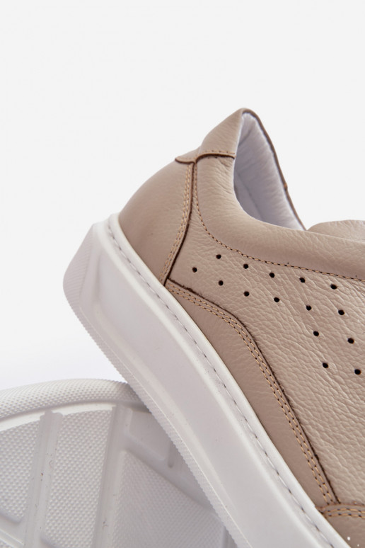 Mâle baskets Peau Zazoo 1544 beige Mâle baskets Peau Zazoo 1544 beige