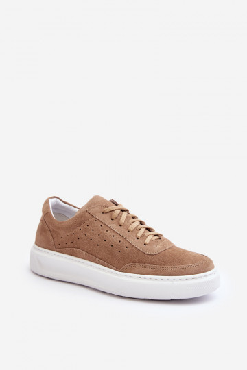 Baskets en suédine pour hommes Zazoo 1544 couleur sable