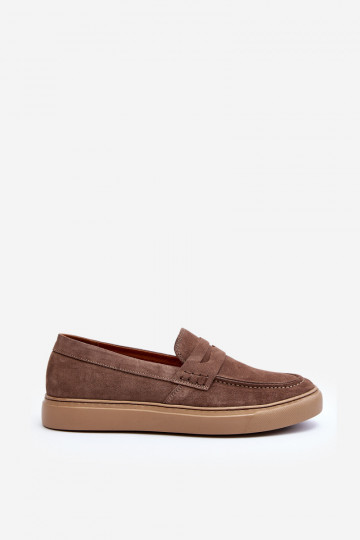 Mocassins en suédine pour hommes Zazoo 1574 couleur sable 2