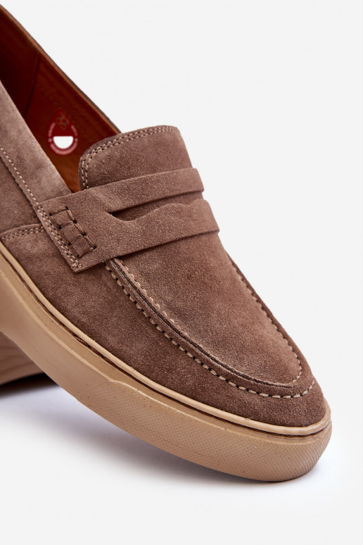 en daim Chaussures pour hommes Mocassins Zazoo 1574 beige en daim Chaussures pour hommes Mocassins Zazoo 1574 beige