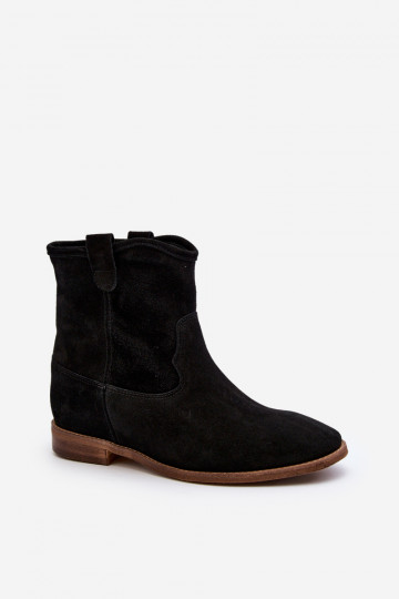 Zazoo 2326 en daim Un modèle convaincant Bottes pour femmes couleur noire