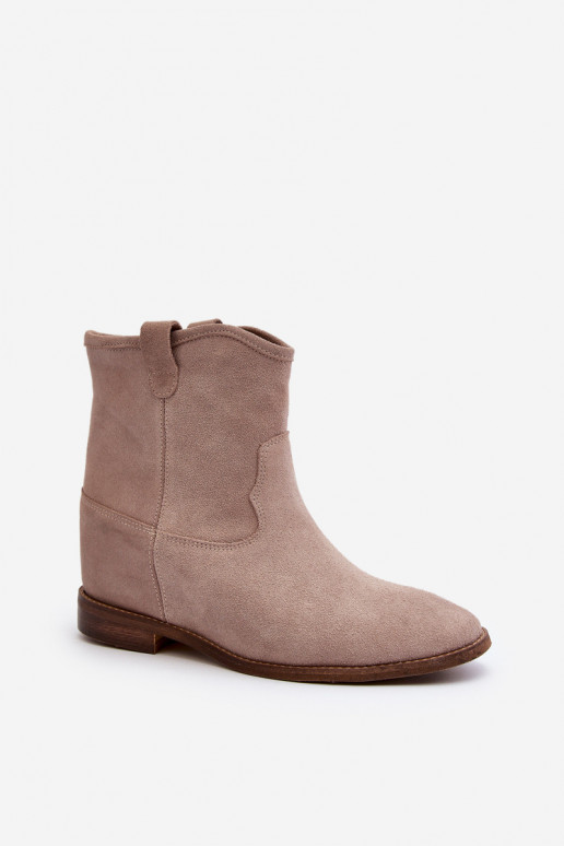 Zazoo 2326 en daim Un modèle convaincant Bottes pour femmes beige
