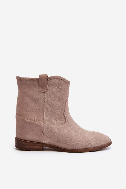 Zazoo 2326 en daim Un modèle convaincant Bottes pour femmes beige