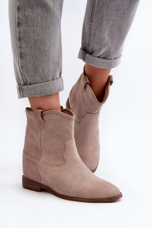 Zazoo 2326 en daim Un modèle convaincant Bottes pour femmes beige