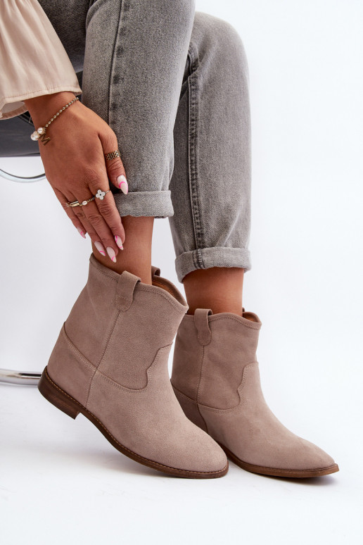 Zazoo 2326 en daim Un modèle convaincant Bottes pour femmes beige