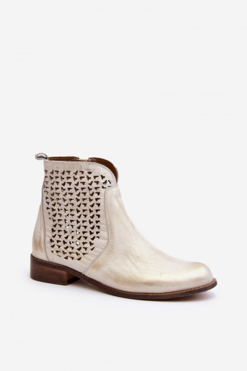 Zazoo 2791 Peau Bottes ajourées couleur dorée