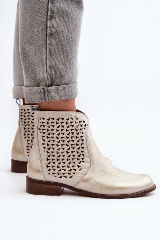 Zazoo 2791 Peau Bottes ajourées couleur dorée