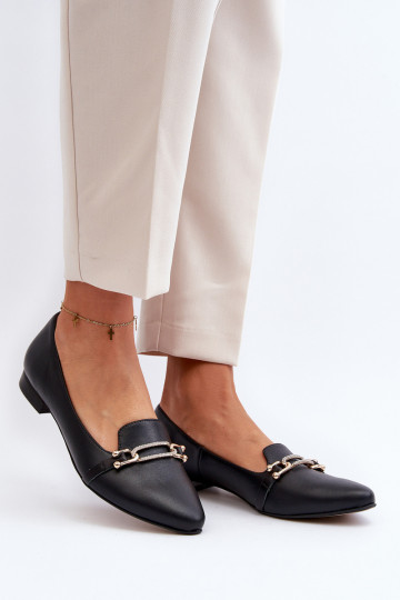 Zazoo 2885 Ballerines avec ornements couleur noire 2