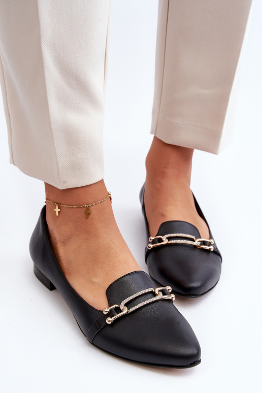 Zazoo 2885 Ballerines avec des ornements couleur noire