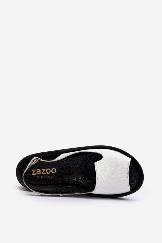 Zazoo 2893 Sandales pour femmes Peau na Épaisj PodeszÀie couleur blanche Zazoo 2893 Sandales pour femmes Peau na Épaisj PodeszÀie couleur blanche