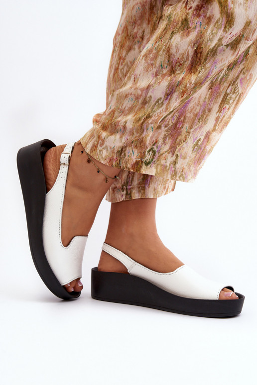 Zazoo 2893 Sandales pour femmes Peau na Épaisj PodeszÀie couleur blanche Zazoo 2893 Sandales pour femmes Peau na Épaisj PodeszÀie couleur blanche