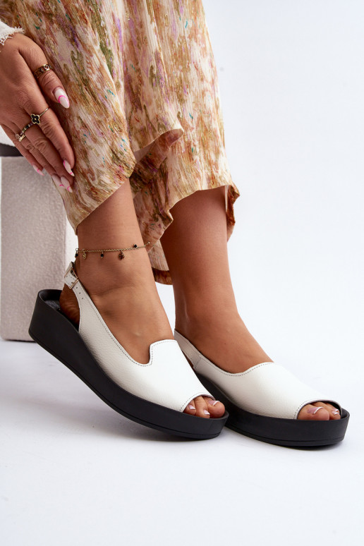 Zazoo 2893 Sandales pour femmes Peau na Épaisj PodeszÀie couleur blanche Zazoo 2893 Sandales pour femmes Peau na Épaisj PodeszÀie couleur blanche