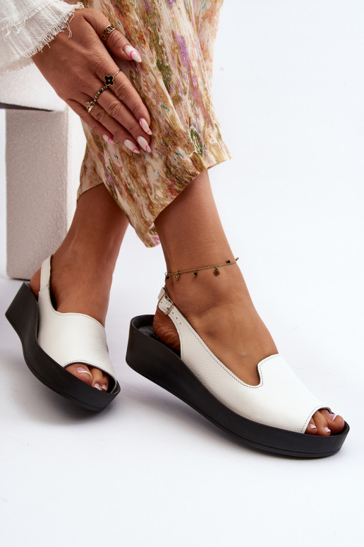 Zazoo 2893 Sandales pour femmes Peau na Épaisj PodeszÀie couleur blanche Zazoo 2893 Sandales pour femmes Peau na Épaisj PodeszÀie couleur blanche