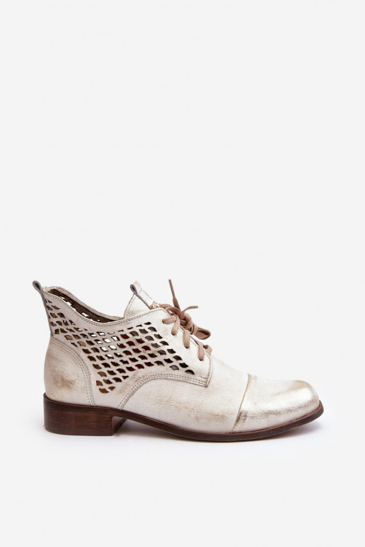 Zazoo 2878 Faible Bottes ajourées Peau Féminin couleur argent