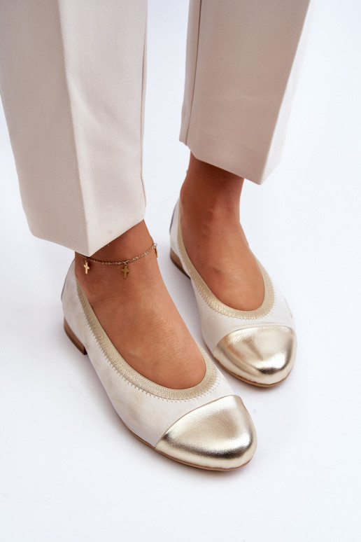 Zazoo 2890 Ballerines couleur dorée Nettoyé