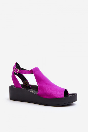 Zazoo 2914 Sandales en daim pour femmes couleur rose