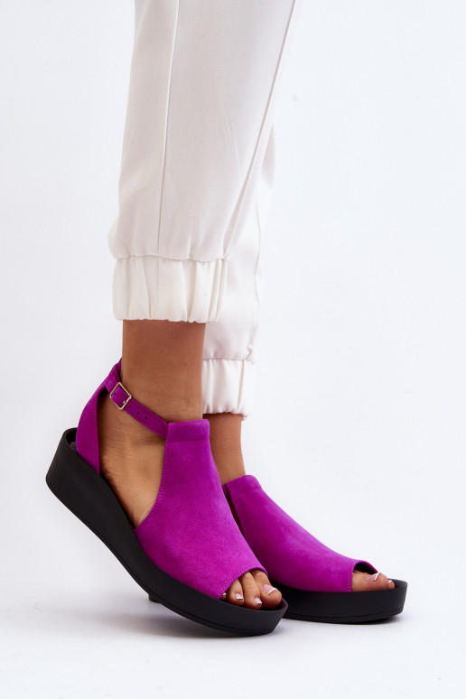 Zazoo 2914 Sandales femme en daim couleur rose Zazoo 2914 Sandales femme en daim couleur rose