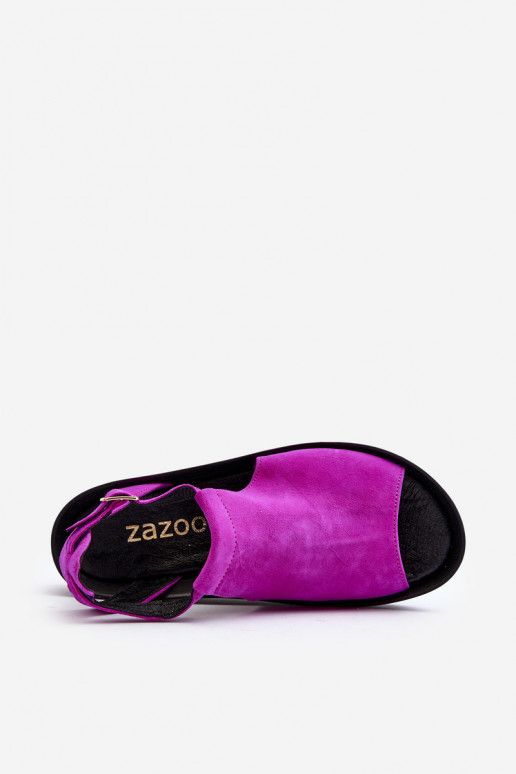 Zazoo 2914 Sandales femme en daim couleur rose Zazoo 2914 Sandales femme en daim couleur rose