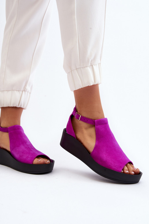 Zazoo 2914 Sandales femme en daim couleur rose Zazoo 2914 Sandales femme en daim couleur rose