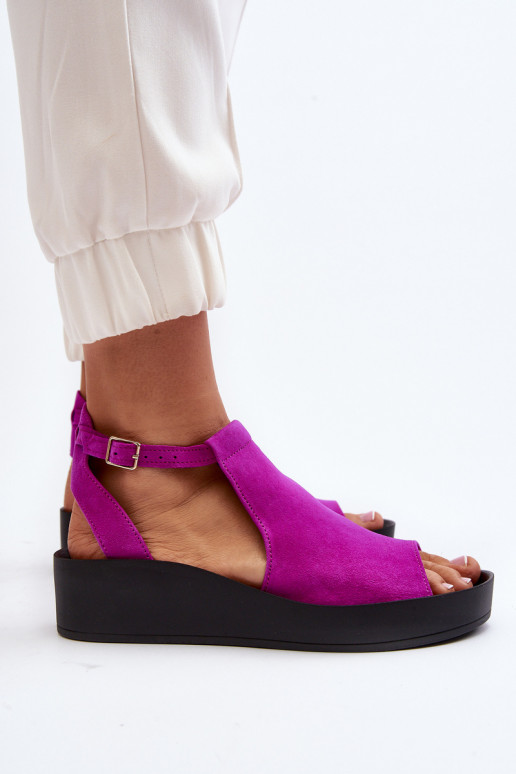 Zazoo 2914 Sandales femme en daim couleur rose Zazoo 2914 Sandales femme en daim couleur rose