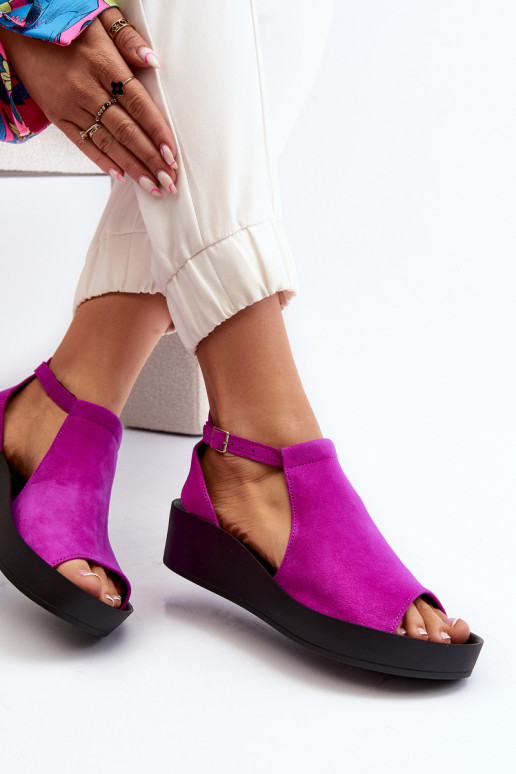 Zazoo 2914 Sandales femme en daim couleur rose Zazoo 2914 Sandales femme en daim couleur rose