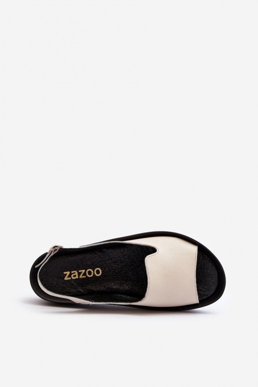 Zazoo 2893 Sandales pour femmes Peau na Épaisj PodeszÀie couleur ivoire Zazoo 2893 Sandales pour femmes Peau na Épaisj PodeszÀie couleur ivoire