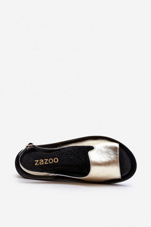 Zazoo 2893 Sandales pour femmes Peau na Épaisj PodeszÀie couleur dorée Zazoo 2893 Sandales pour femmes Peau na Épaisj PodeszÀie couleur dorée