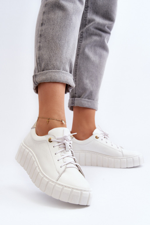 Zazoo 2919 Féminin Peau chaussures Sur une semelle épaisse couleur blanche Zazoo 2919 Féminin Peau chaussures Sur une semelle épaisse couleur blanche