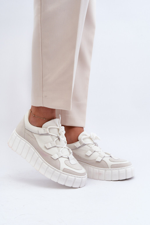 Féminin Peau baskets avec une plateforme M01/1 Zazoo couleur ivoire Féminin Peau baskets avec une plateforme M01/1 Zazoo couleur ivoire