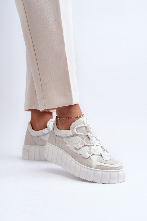 Féminin Peau baskets avec une plateforme M01/1 Zazoo couleur ivoire Féminin Peau baskets avec une plateforme M01/1 Zazoo couleur ivoire