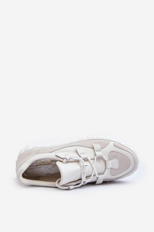 Féminin Peau baskets avec une plateforme M01/1 Zazoo couleur ivoire Féminin Peau baskets avec une plateforme M01/1 Zazoo couleur ivoire