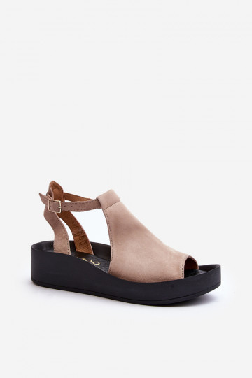 Zazoo 2914 sandales en daim pour femmes, couleur sable