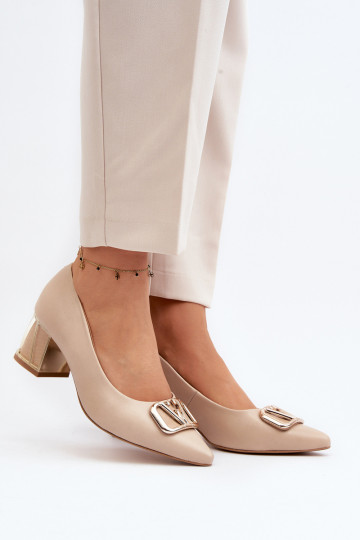 Style élégant Chaussures avec des ornements Laura Messi 2740 beige
