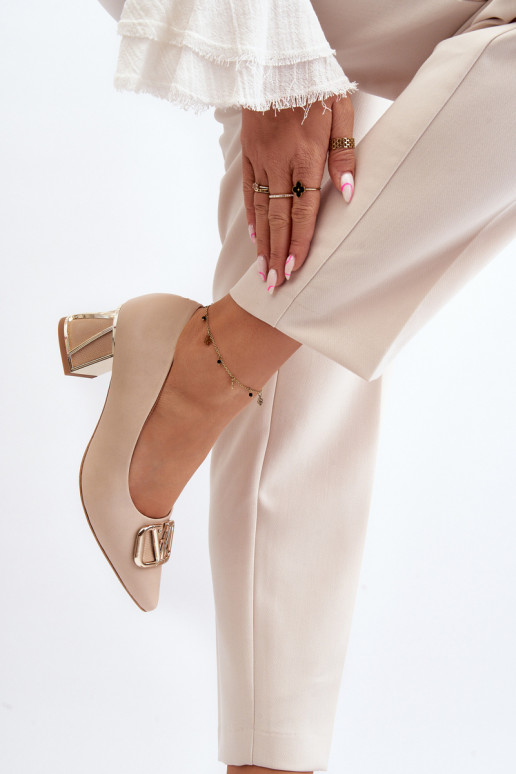 Style élégant Chaussures avec des ornements Laura Messi 2740 beige Style élégant Chaussures avec des ornements Laura Messi 2740 beige