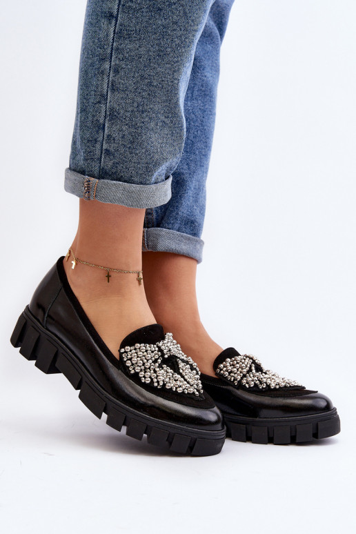 Mocassins laqués Féminin Laura Messi 2785 couleur noire Mocassins laqués Féminin Laura Messi 2785 couleur noire