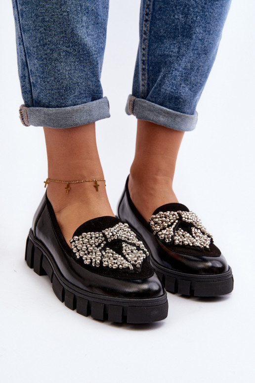 Mocassins laqués Féminin Laura Messi 2785 couleur noire Mocassins laqués Féminin Laura Messi 2785 couleur noire