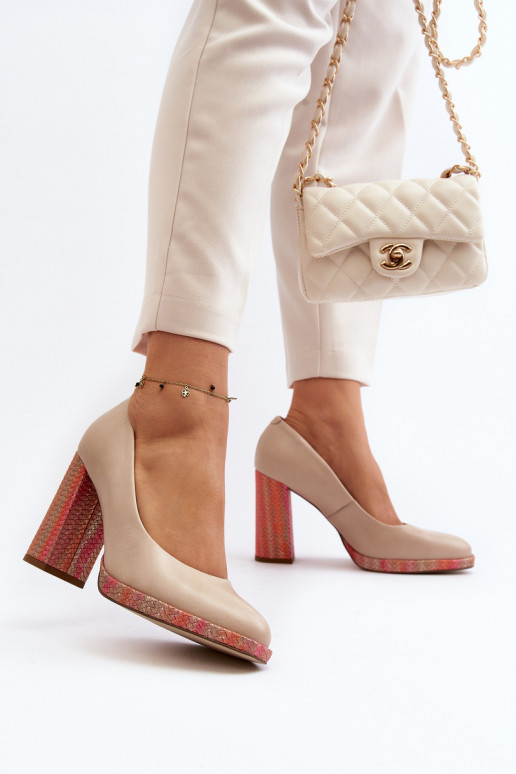 Chaussures avec des talons Laura Messi 2746 couleur ivoire Chaussures avec des talons Laura Messi 2746 couleur ivoire