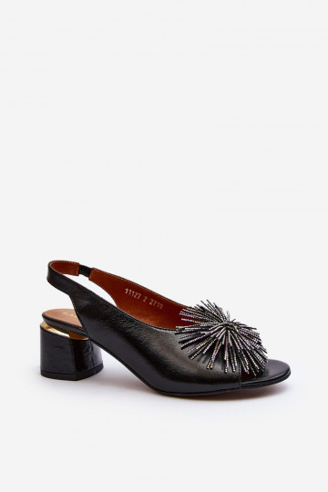 Sandales pour femmes avec ornements Laura Messi 2719 noires