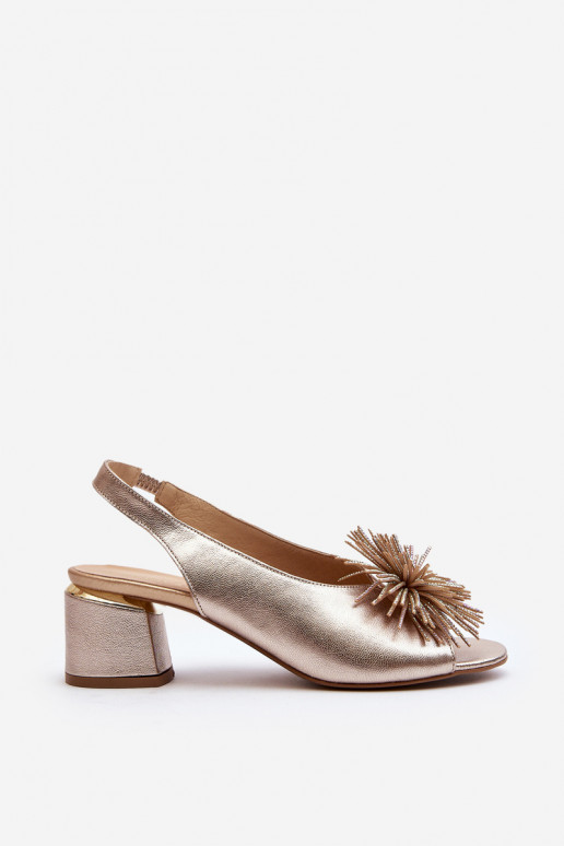 Sandales pour femmes avec des ornements Laura Messi 2719 couleur dorée Sandales pour femmes avec des ornements Laura Messi 2719 couleur dorée