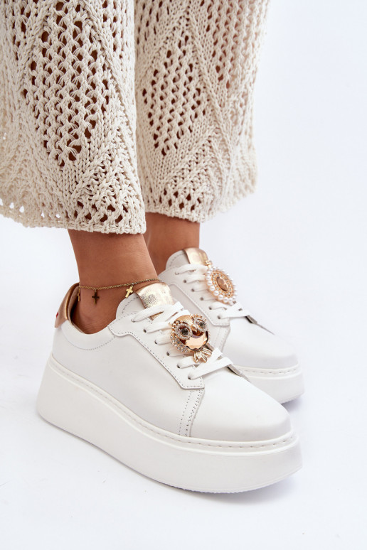 Féminin Peau Chaussures modèle baskets CheBello 4411 couleur blanche Féminin Peau Chaussures modèle baskets CheBello 4411 couleur blanche